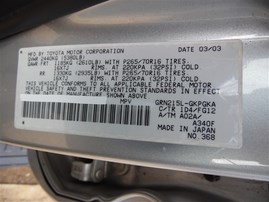 2003 TOYOTA 4RUNNER SR5 SILVER 4.0 AT 4WD Z20007